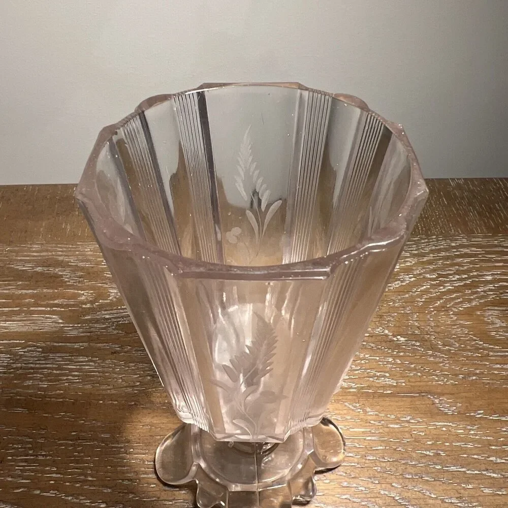 Antique CLEAR/tinted RIBBON by Adams & Co Stemware‎